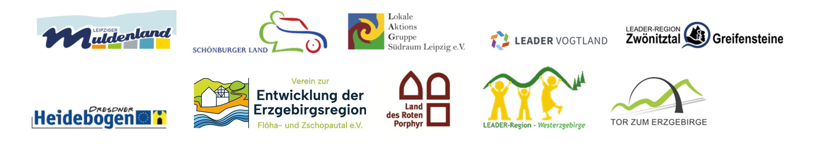 Logos der Leader Regionen